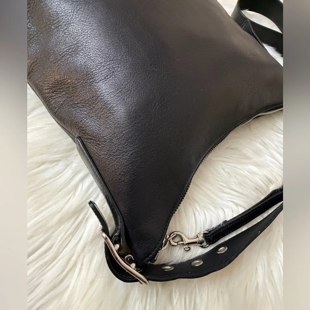 Vintage Coach #Black Crossbody Bag